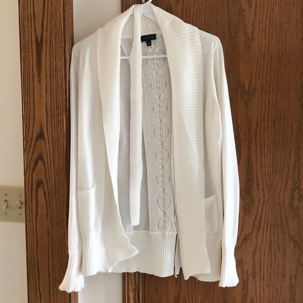 White cardigan